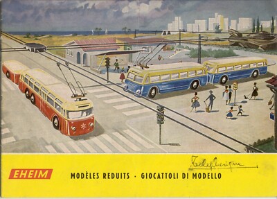 catalog EHEIM 1960 scale models HO 1/87 trolleybus cable cars F IT aa