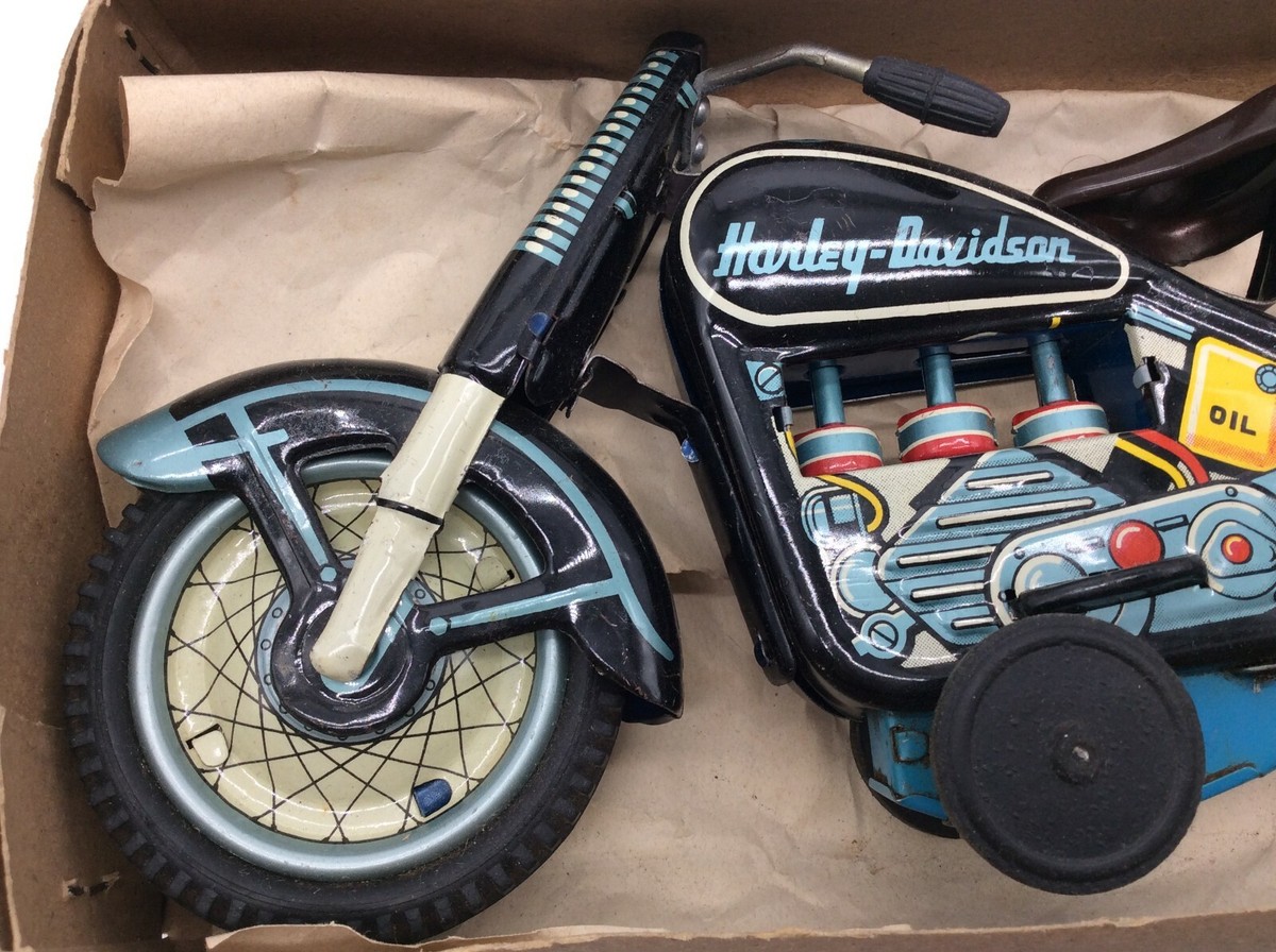 Vintage HARLEY-DAVIDSON Tin Friction Toy 1959 Made in Japan Vintage HARLEY-DAVIDSON Tin Friction Toy 1959 Made in Japan
