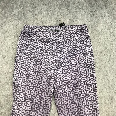 7th Avenue Design Studio NY&C Pants Womens Size M Pull On Floral Legging Stretch