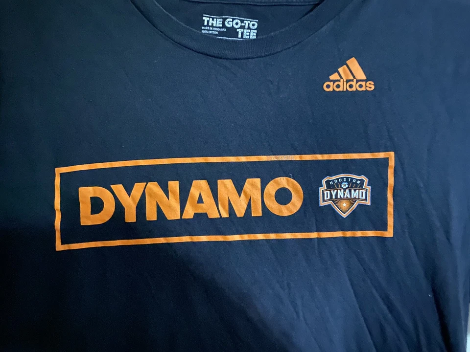 Houston Dynamo Adidas Go To Tee 男式 L 码黑色 — 第 3/4 张图片