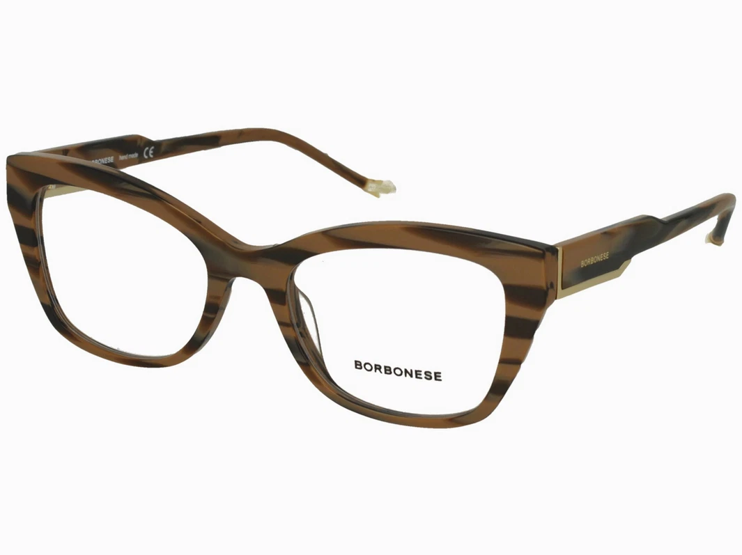 Brand New 2025 BORBONESE Women Eyeglasses BEV TAORMINA COL.16 Authentic Clip On