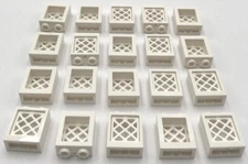 Lego 20 New White Windows 1 x 2 x 3 Flat Front White Pane for Window Parts