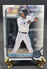 Khalil Watson Rookie Card RC 2022 1st Bowman Miami Marlins Star Prospect #BP-3