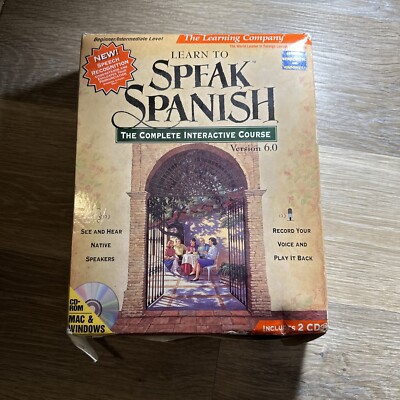 The Learning Company Learn to Speak Spanish 6.0 Complete Set!