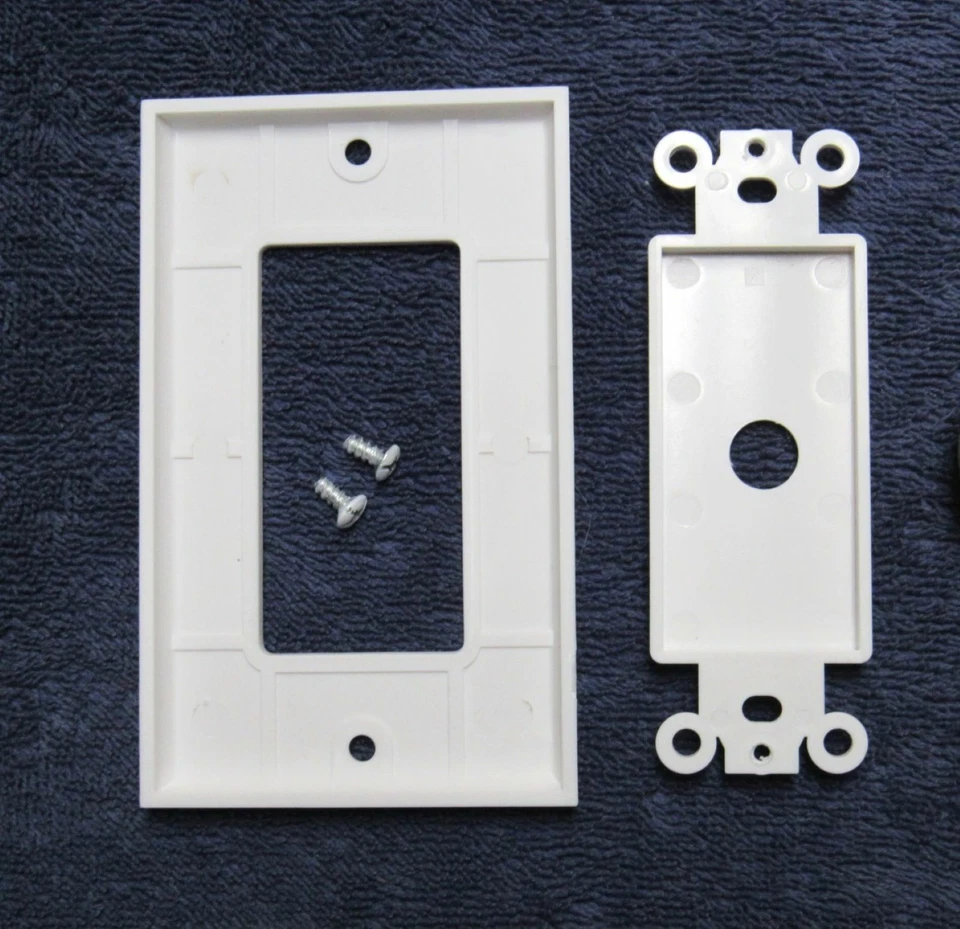 (10) Inserto decorativo de placa de pared blanca - velocidad del ventilador, atenuador, volumen de coincidencia de impedancia   Foto 4 de 4