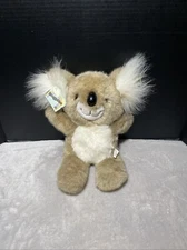 Vintage Heartline Koala Bear Plush 13" Snuggables Frosted Brown White Toy Lovey
