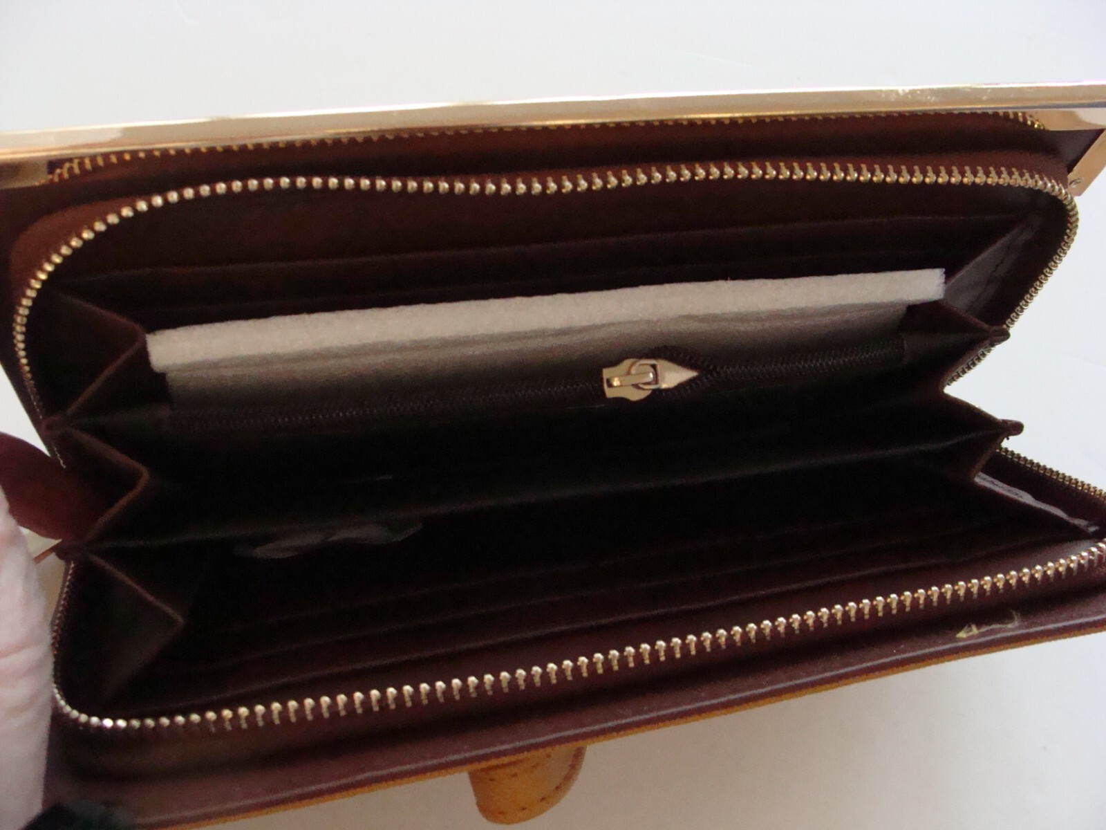 NWT Tan ALYSSA Zip Around Wristlet/Wallet w Outer Zippered Pocket Vegan Leather