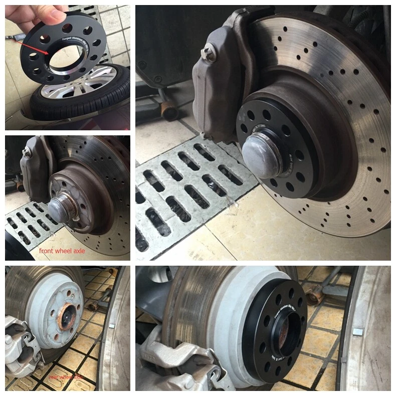 2 espaciadores de rueda de 15 mm/0,59" 5x112 para tacos clase E Mercedes Benz C CL CLA CLK CLS Foto 3 de 4