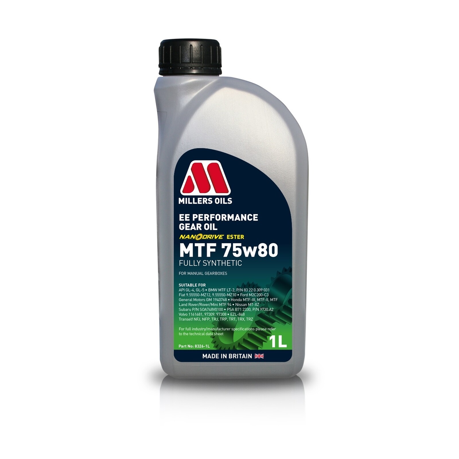 Millers Oils EE Performance Gear Oil MTF 75w80 Manual Transmission Fluid 1 Litre