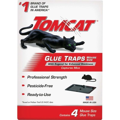 Tomcat 0362310 4 Pack Professional Strength Sticky Mouse Glue Traps