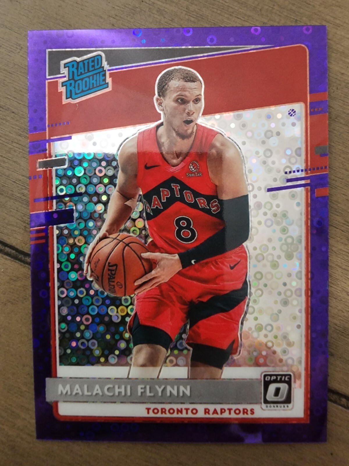 Malachi Flynn 2020-21 Optic Rated Rookie RC Fast Break Purple Disco Prizm /95