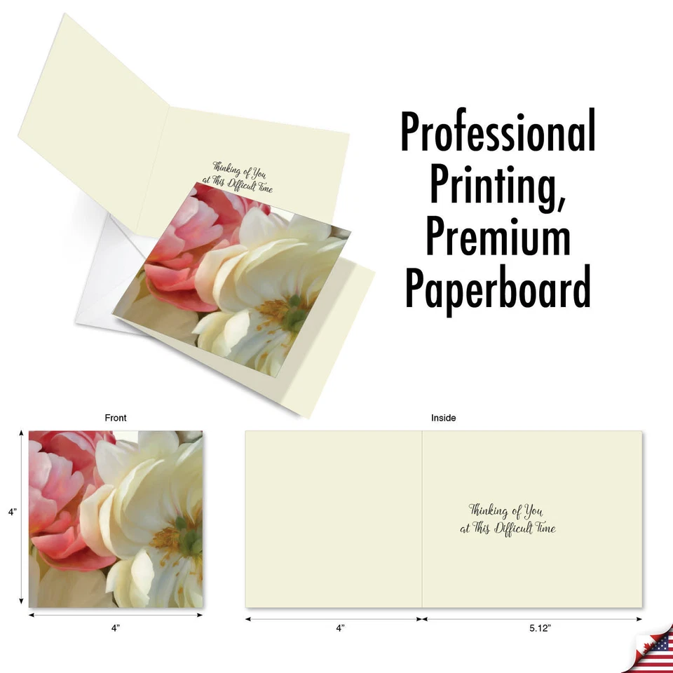 12 cartões de simpatia sortidos (2 designs, 6 cada) - Peony Passion MQ4606SMG-B6x2 - Imagem 2 de 4