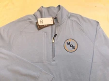 NEW CUTTER & BUCK 1/2 ZIP PULLOVER - L - BLUE - LOGO - NWT - GREAT COLOR - $95+
