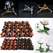 Crystal Sphere Display Stand 3D Engraving Fengshui Divination Gemstones Wedding