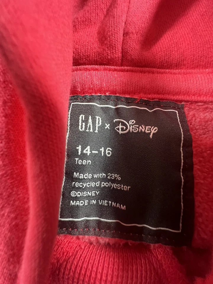 Sudadera con Capucha Gap X Disney Mickey Mouse Gráfica Roja Juvenil Grande Foto 3 de 4
