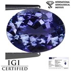 2.37 Ct IGI Certified AA Natural Tanzanite Gemstone Green Bluish Violet Oval Cut — photo 1