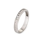 Vintage Art Deco Diamond Ring Sz 5 Platinum Wedding Band Half Hoop Jewelry