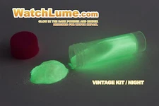 GENUINE WATCH LUME ™ - POWDER AND BINDER PASTE - VINTAGE GLOW IN THE DARK KIT
