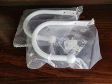 2 Count Urbanest Living Satin White Hold Backs-new