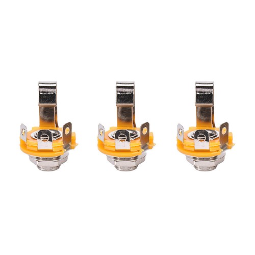 3x 6.35mm 1/4" Mono Audio Socket Jack Female Connector Panel Mount Solder ! - Picture 5 of 5