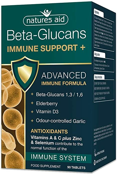 Natures Aid Beta-Glucans Immune Support +   90 Tablets