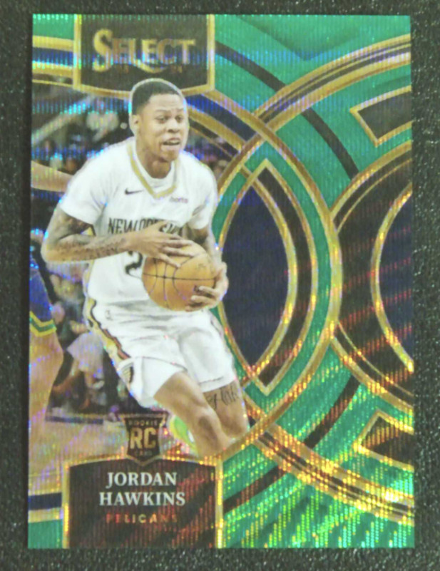Jordan Hawkins 2023-24 Panini Select 08/50 Green Wave RC Pelicans #124
