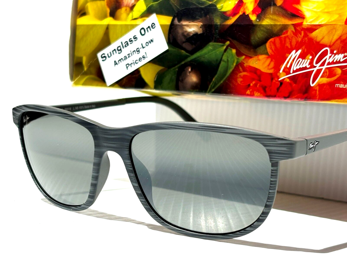 NEW Maui Jim LELE KAWA Grey Stripe POLARIZED Neutral Grey GLASS