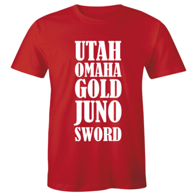 Utah Omaha Gold Juno Sword D-Day 75th Anniversary Military Veteran Men's T-Shirt