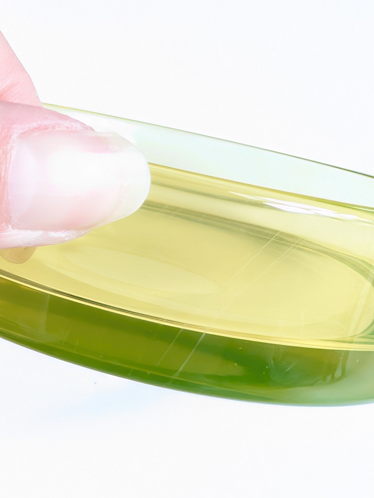 Antique Vaseline Art Glass Fostoria Etched Vanity Powder Jar Perfume Bottle Lid 