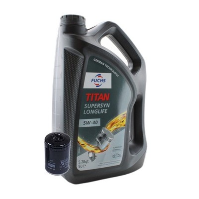 5L Fuchs TITAN SUPERSYN LL 5W-40 Mann Engine Oil Change Kit for A4 Quattro Turbo