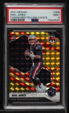 2021 Mosaic Rookies Choice Fusion Red & Yellow Prizm 44/80 Mac Jones PSA 9 2l4