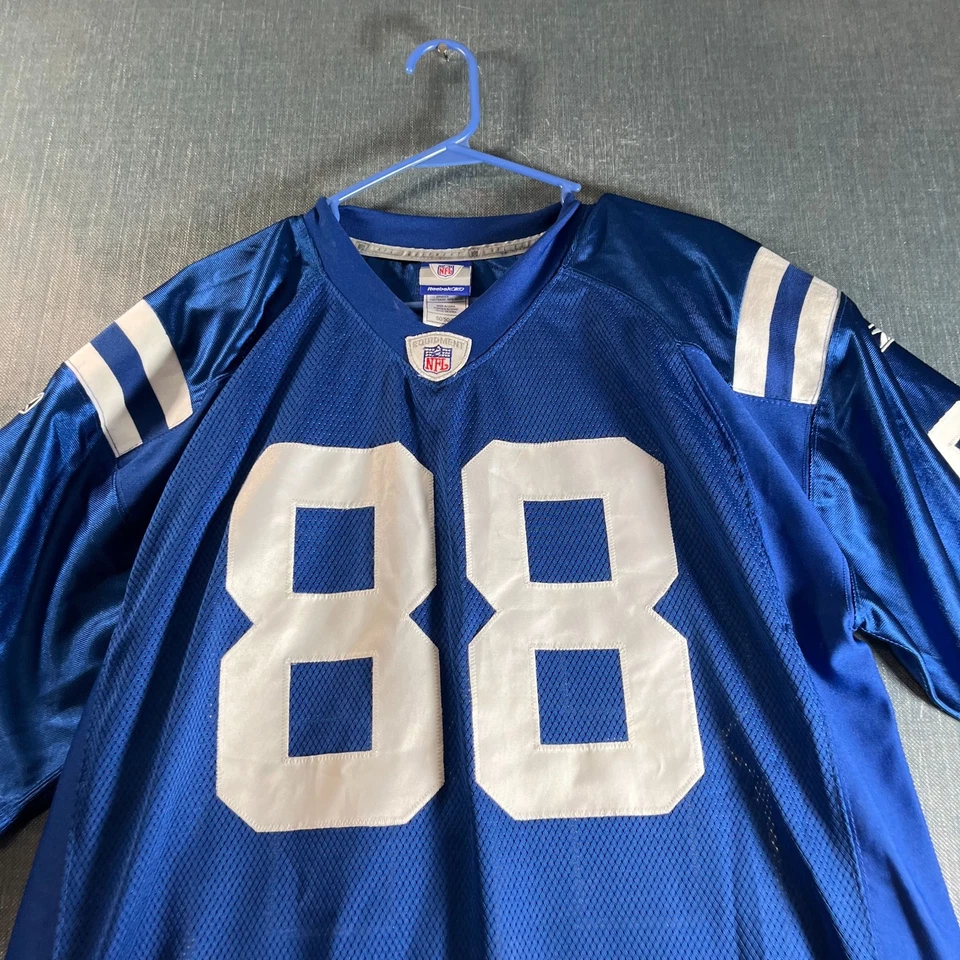 Camiseta deportiva para hombre Reebok NFL Equipment On Field Colts Marvin Harrison #88 talla 50 azul Foto 2 de 4
