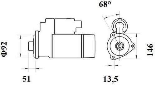 Mahle Starter Motor 24V 5.5kW 12T CW Fits Volvo Renault Trucks OEM 20572417 - Foto 2 di 3