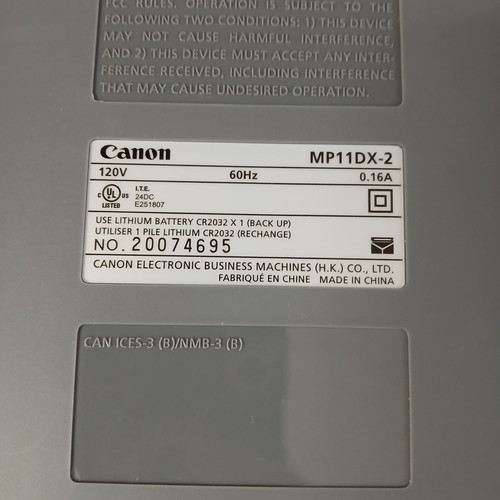 Canon MP11DX-2 Printing Calculator 12 Digit Black/Red Large Key Clock/Calendar - Picture 2 of 6