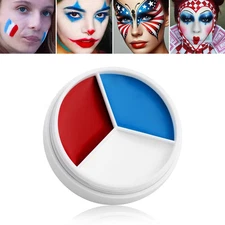 Halloween Joker Makeup Red White Blue Face Paint, Clown Halloween Face Painti...