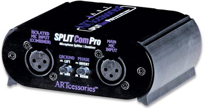 Splitcom Pro 2 Way Microphone Splitter and Combiner, Monitor