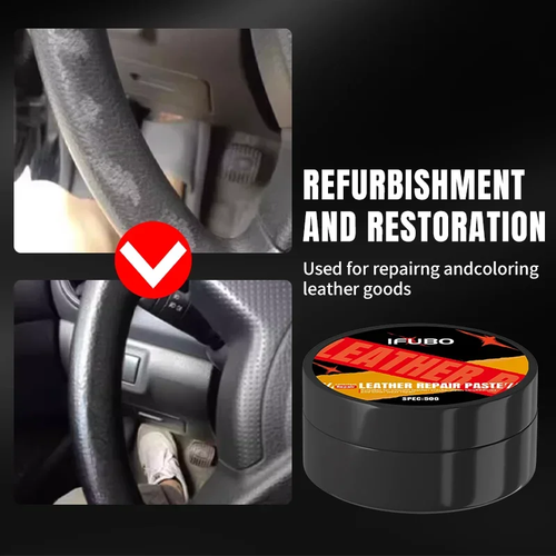 Pasta de reparación de cuero, para restauración del volante, antienvejecimiento, reparación de arañazos - Imagen 4 de 12