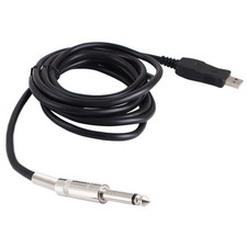 3M Guitar Bass 1/4'' USB to 6.3mm Jack Link Connection Instrument Adapter Cable