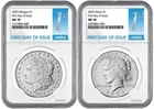 2025 Morgan & Peace Silver Dollar $1 NGC MS70 First Day Of Issue #891