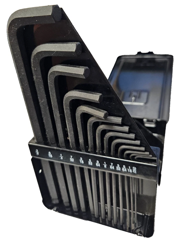 10933 Bondhus 13 pc .050"-3/8" Long-Arm Hex Key Ball End L Wrench Set Metal Case - Image 4 of 4