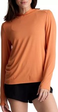 Free Fly Women's Bamboo Shade Hoodie II Sunstone Pull Over Active UPF 50 XS