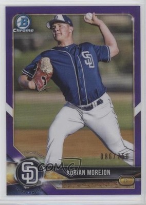 2018 Bowman Draft Chrome Purple Refractor 86/250 Adrian Morejon #BDC-18 6u5