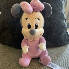 Disney Parks Baby Minnie Mouse Plush Purple Stuffed Animal Soft Plush Toy NWT