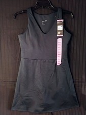 Gap Fit Womens Black Shelf Bra Pockets Active Tank Dress Size S