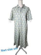 Linda Anderson Cracker Barrel Geo Floral Pocketed Maxi Dress Nwt Size Small