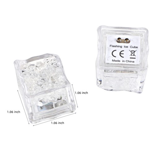 Leuchtende Eiswürfel, 96er Pack Mehrfarbig Wasserdicht LED Eiswürfel Blinkend Leuchtend... - Bild 6 von 9