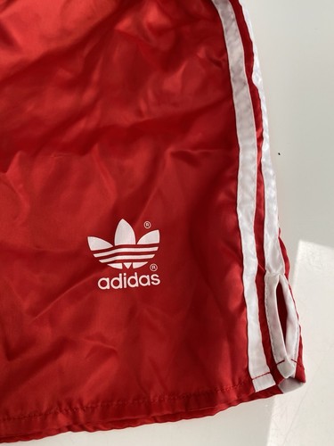 Neuwertig Adidas vintage Nylon Glanz Shorts Gr. L D7 shiny kurze Hose 87 - Bild 2 von 8