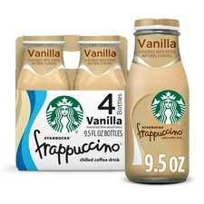 Starbucks Frappuccino Vanilla Chilled Coffee Drink, 9.5 fl oz, 4 count