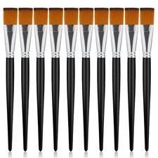 10 Pcs Flat Paint Brushes 1 Inch Acrylic Brush Artist 1 inch, 10pcs