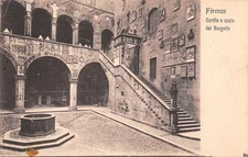 ITALY FLORENCE COURTYARD AND SCALE OF THE BARGELLO